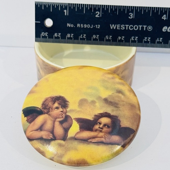 Lenox 1995 Cherubs in the Clouds Music Trinket Box Fine Porcelain LNC Working - Picture 6 of 6